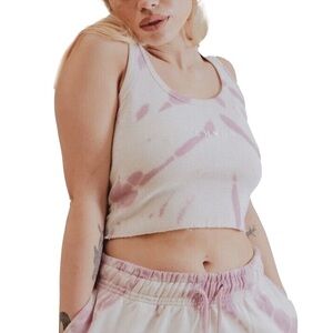 CHNGE Tiger Stripe Tie Dye Logo Ribbed Tank